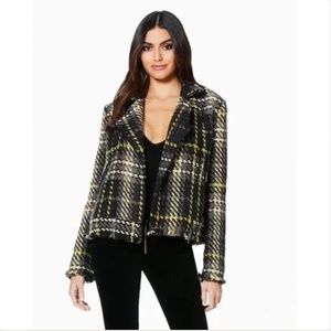 RAMY BROOK Ethan Plaid Jacket in green & black